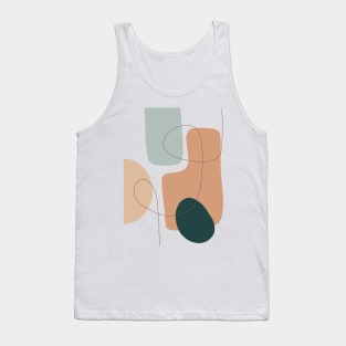 Mid Century Modern, Abstract Shapes Illustration 5 Tank Top